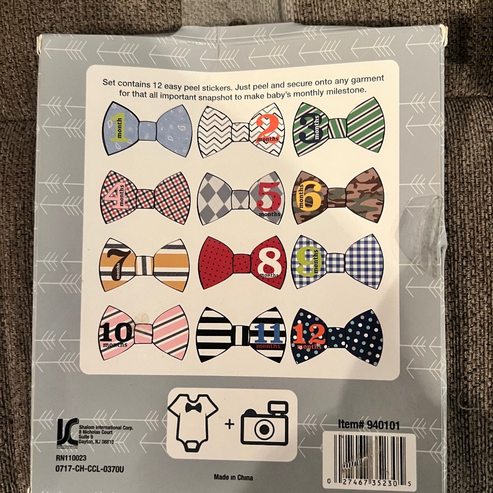 Baby boy month bow ties